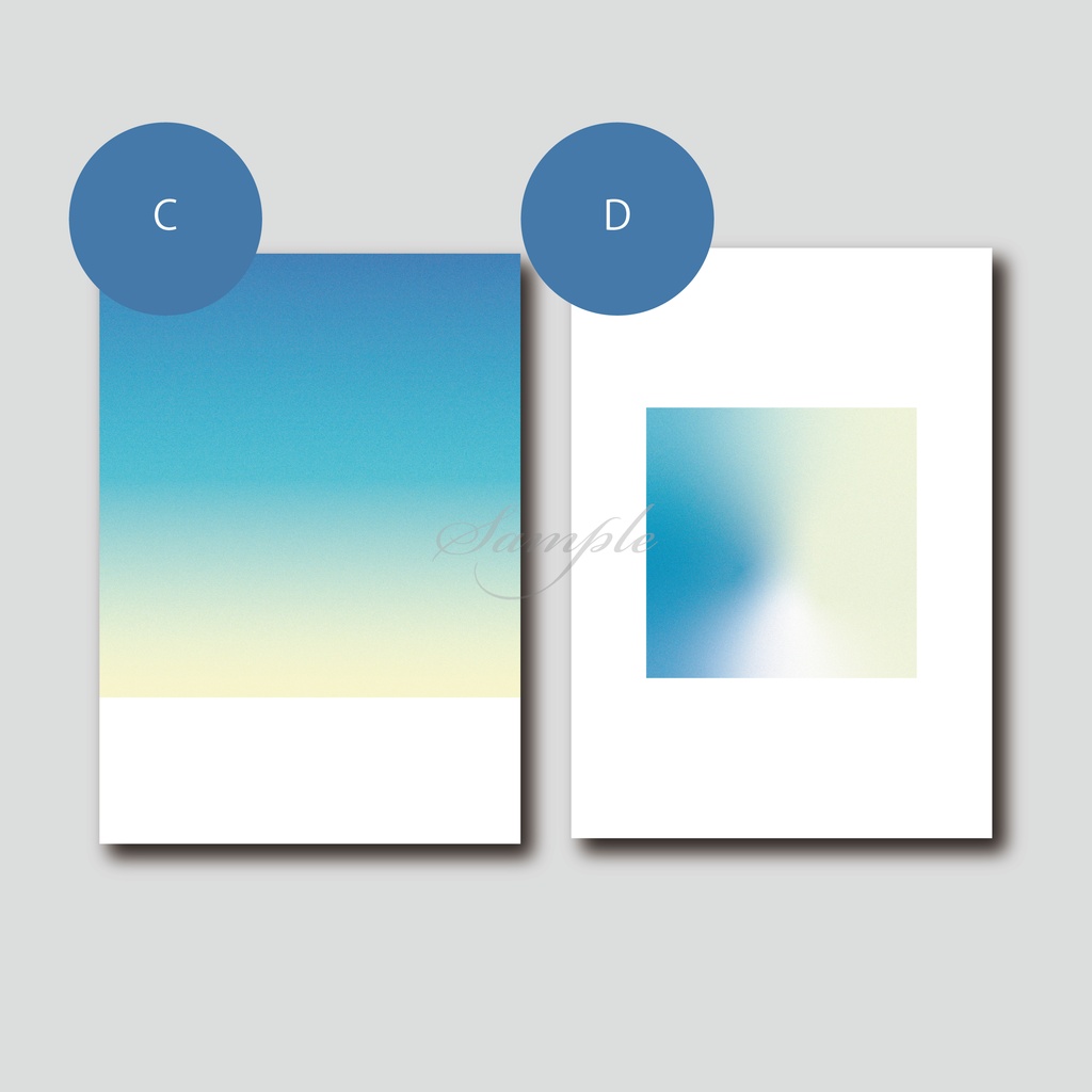 【組合せ自由】同人誌表紙用テンプレート・Gradation World