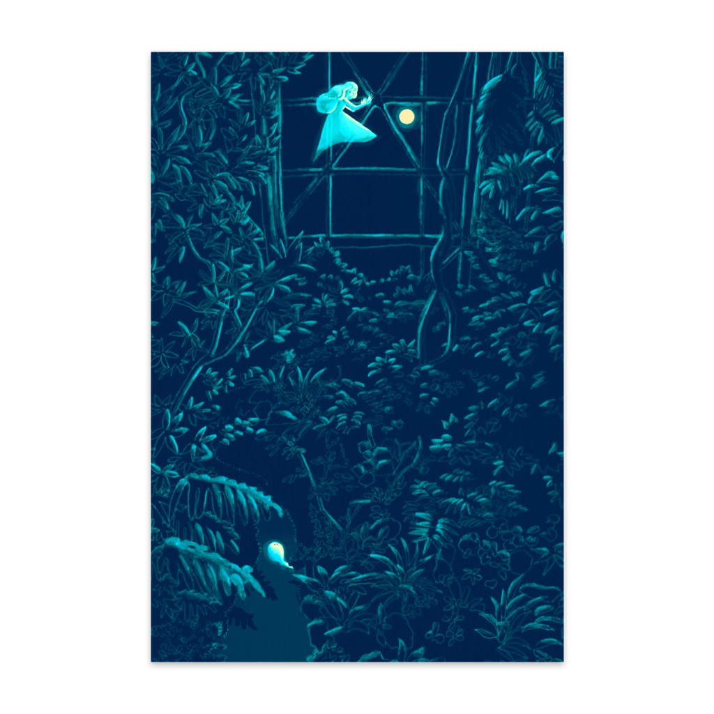 夜の植物園ポストカード