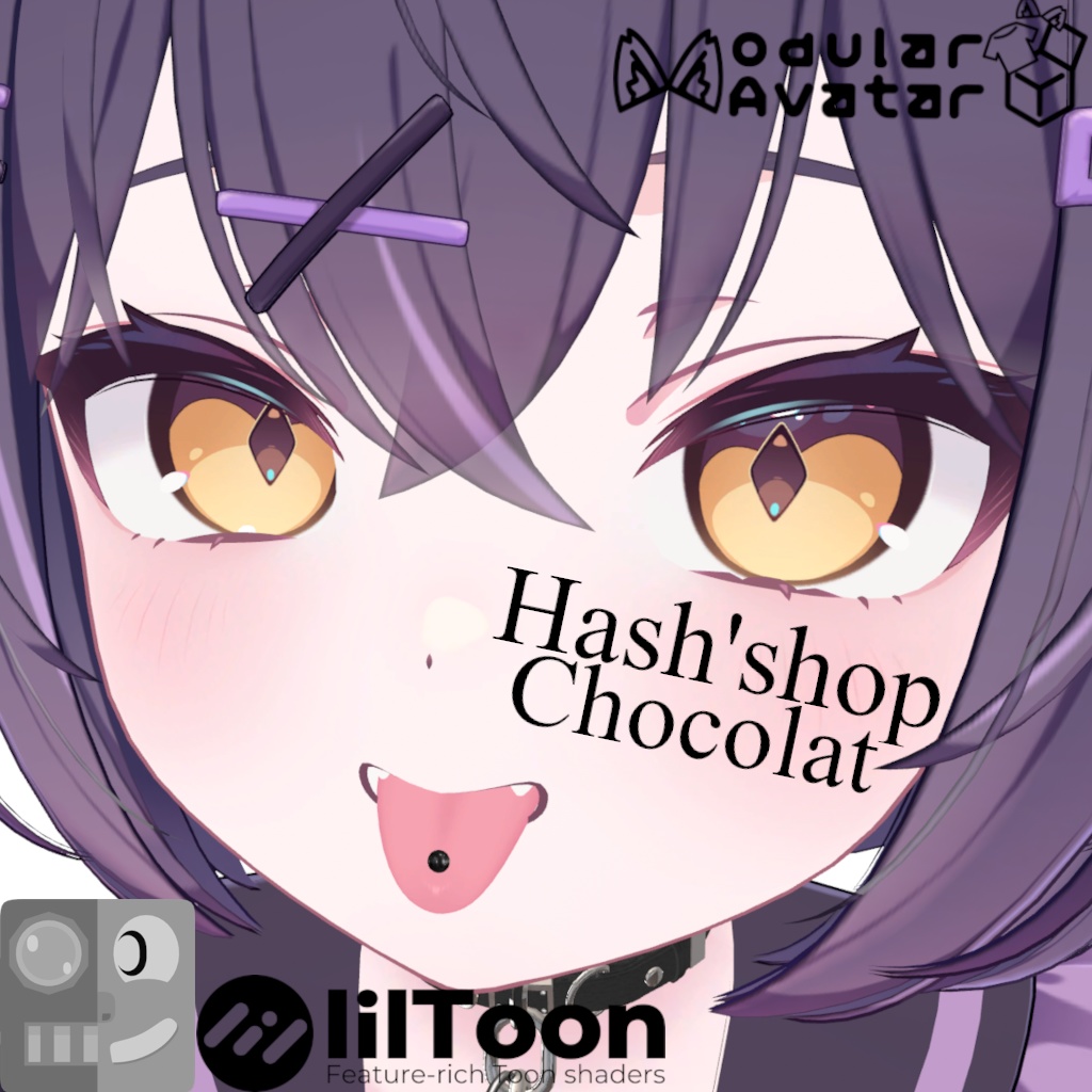 FaceTracking tongue piercing【8 Avatars】⭐対応アバター追加により一部セール中⭐