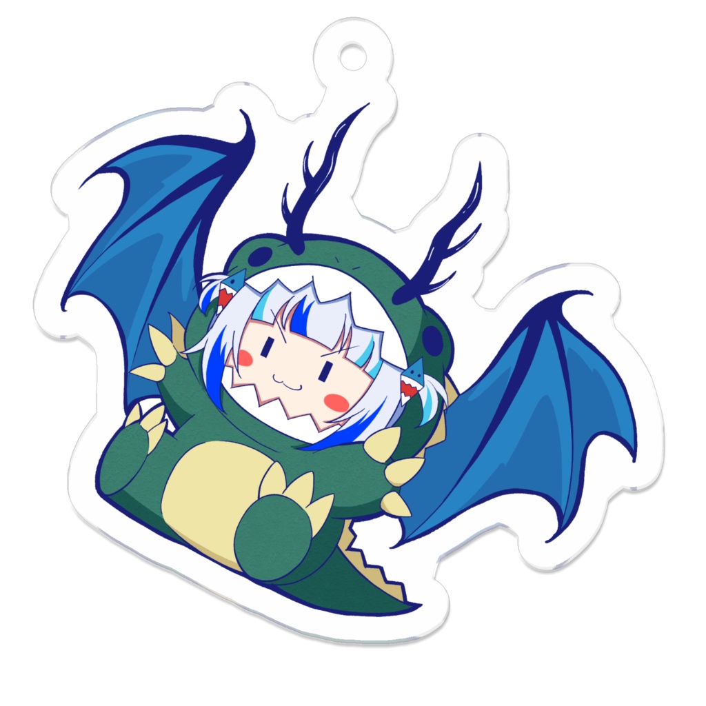 Dragon Gura-chan Acrylic key holder