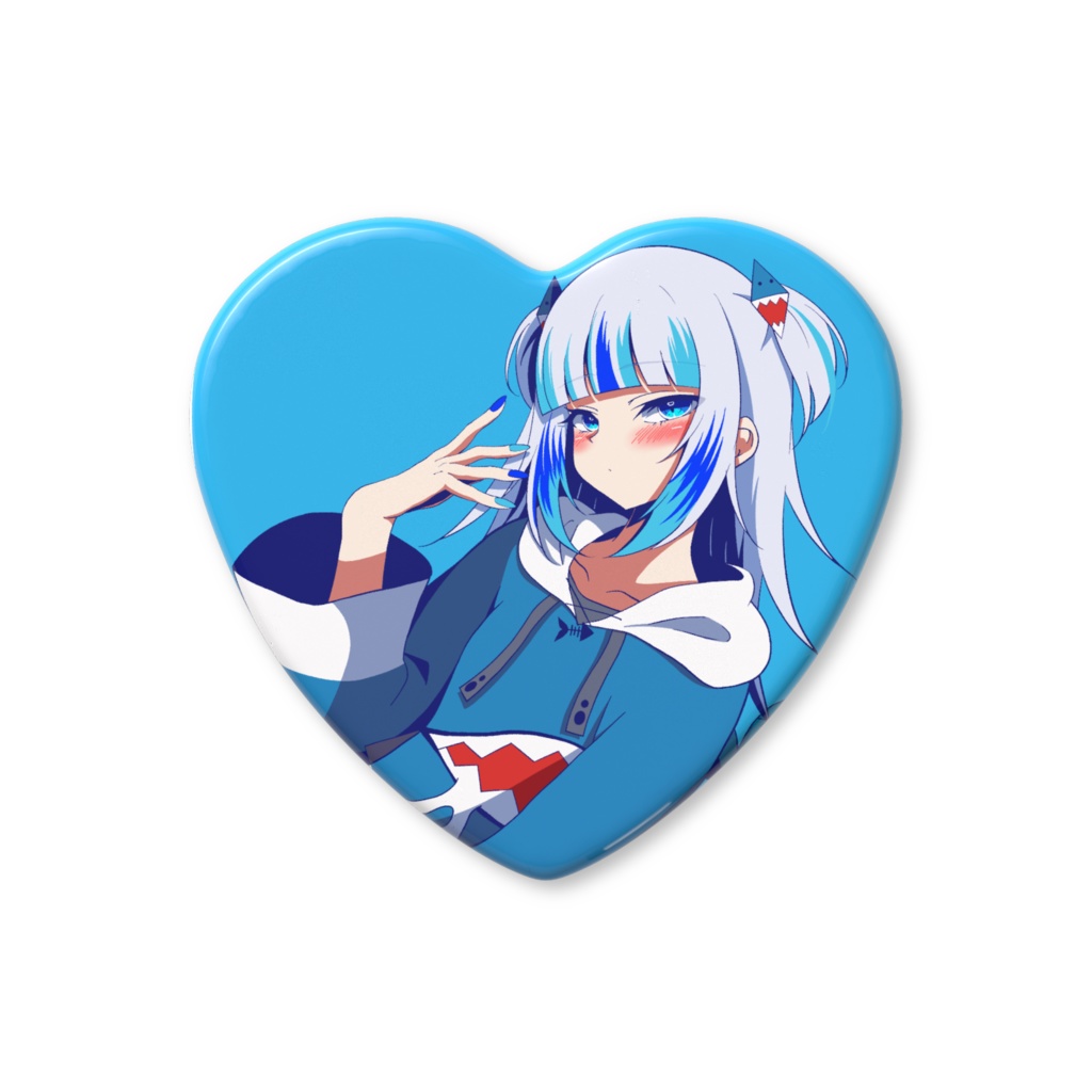 Gura-chan Heart Can Badge