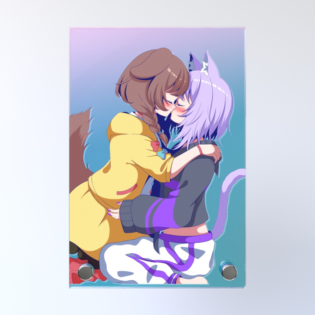 おかころてぇてぇ Kiss アクリルフォトパネル(オーロラ柄)