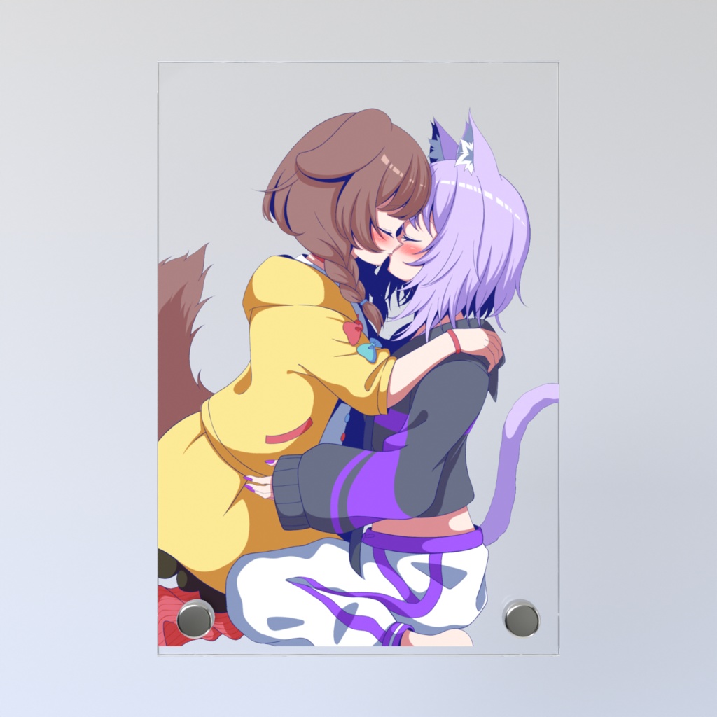 おかころてぇてぇ Kiss アクリルフォトパネル(クリア柄)