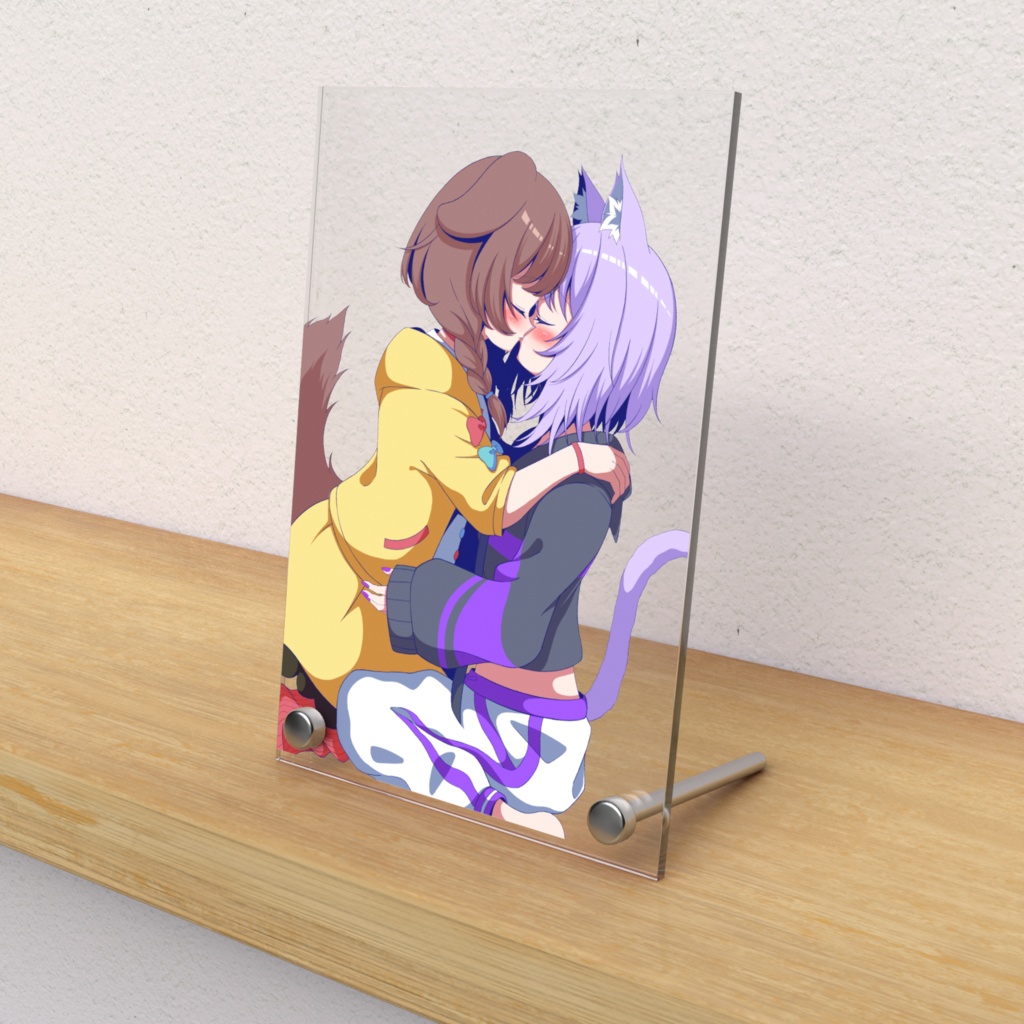 おかころてぇてぇ　Kiss　アクリルフォトパネル(クリア柄)