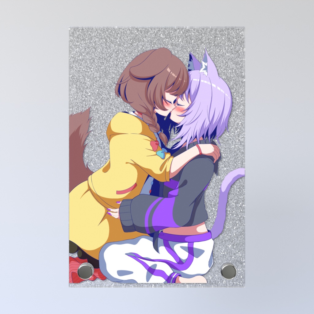 おかころてぇてぇ Kiss アクリルフォトパネル(ラメ柄)