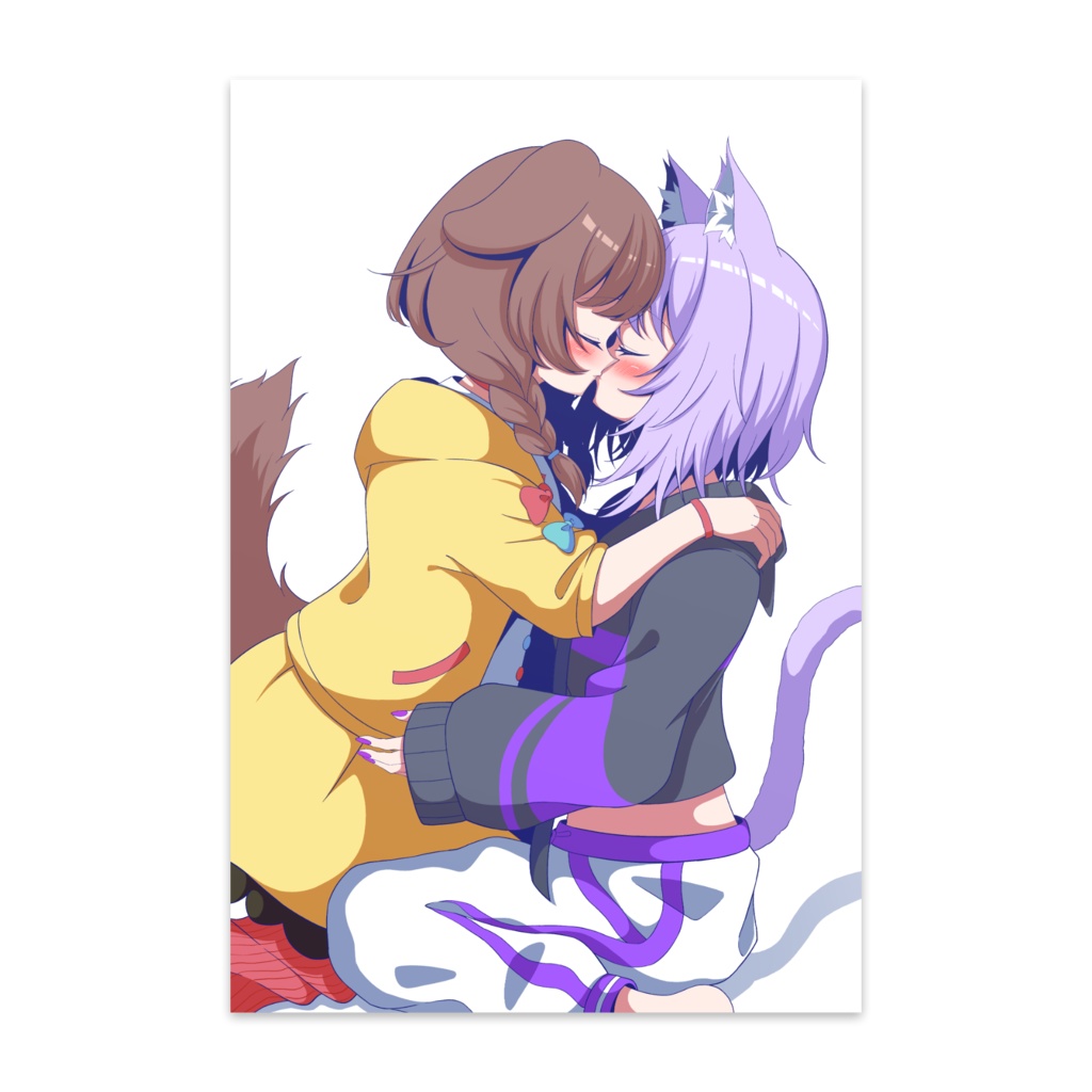 おかころてぇてぇ　Kiss　ポストカード10枚セット(竹はだGA180kg)