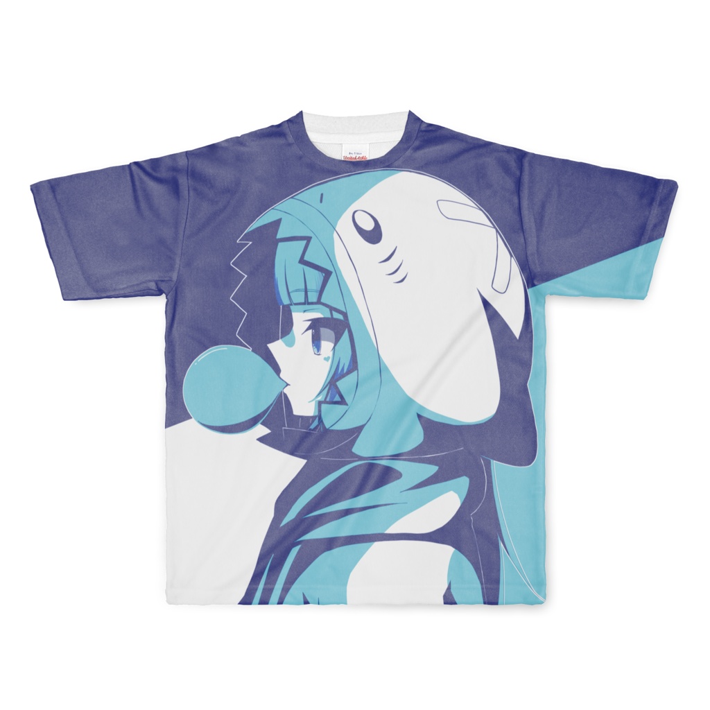 Gura-chan full graphic T-shirt💙(L-size)