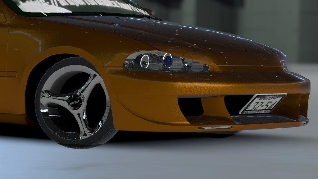 【VRCHAT向け想定3Dモデル】3本スポークホイールDELETE OLDPOTWHEEL