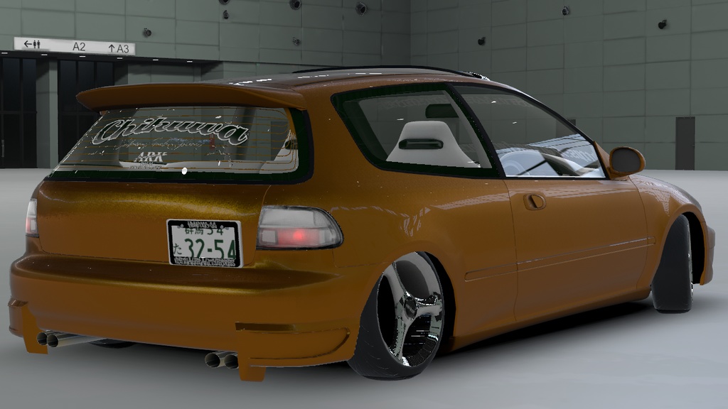 【VRCHAT向け想定3Dモデル】3本スポークホイールDELETE OLDPOTWHEEL