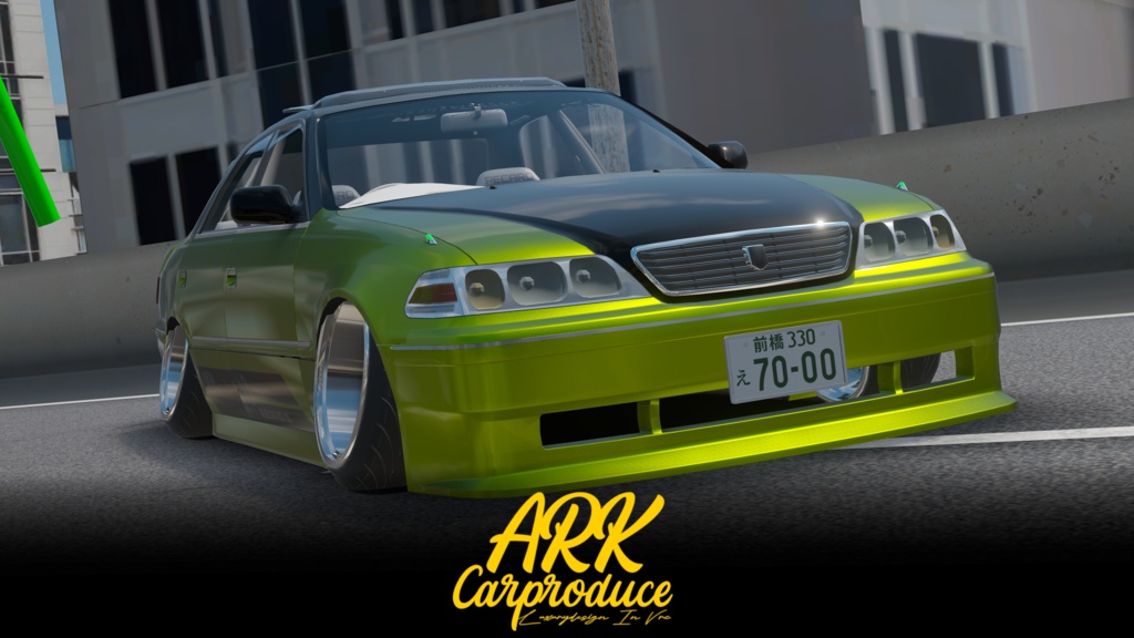 【VRCHAT向け想定3Dモデル】90年代 日本車セダン M100用ボディキット