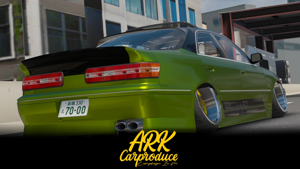 【VRCHAT向け想定3Dモデル】90年代 日本車セダン M100用ボディキット
