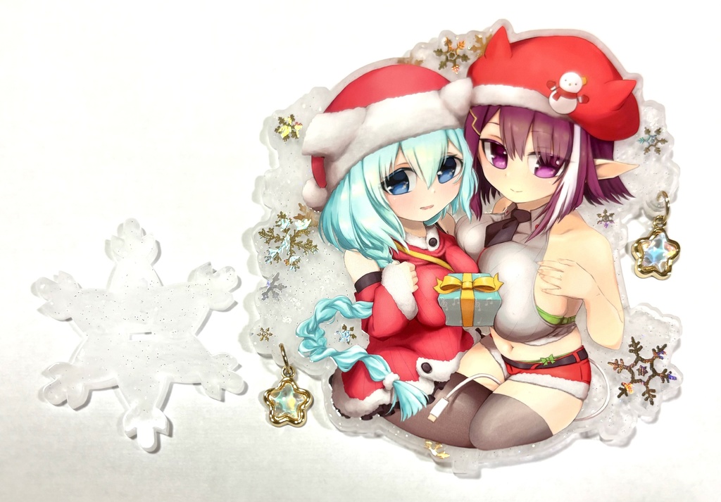 氷雪ちゃん&カノンちゃん（クリスマス）片面アクリルスタンド