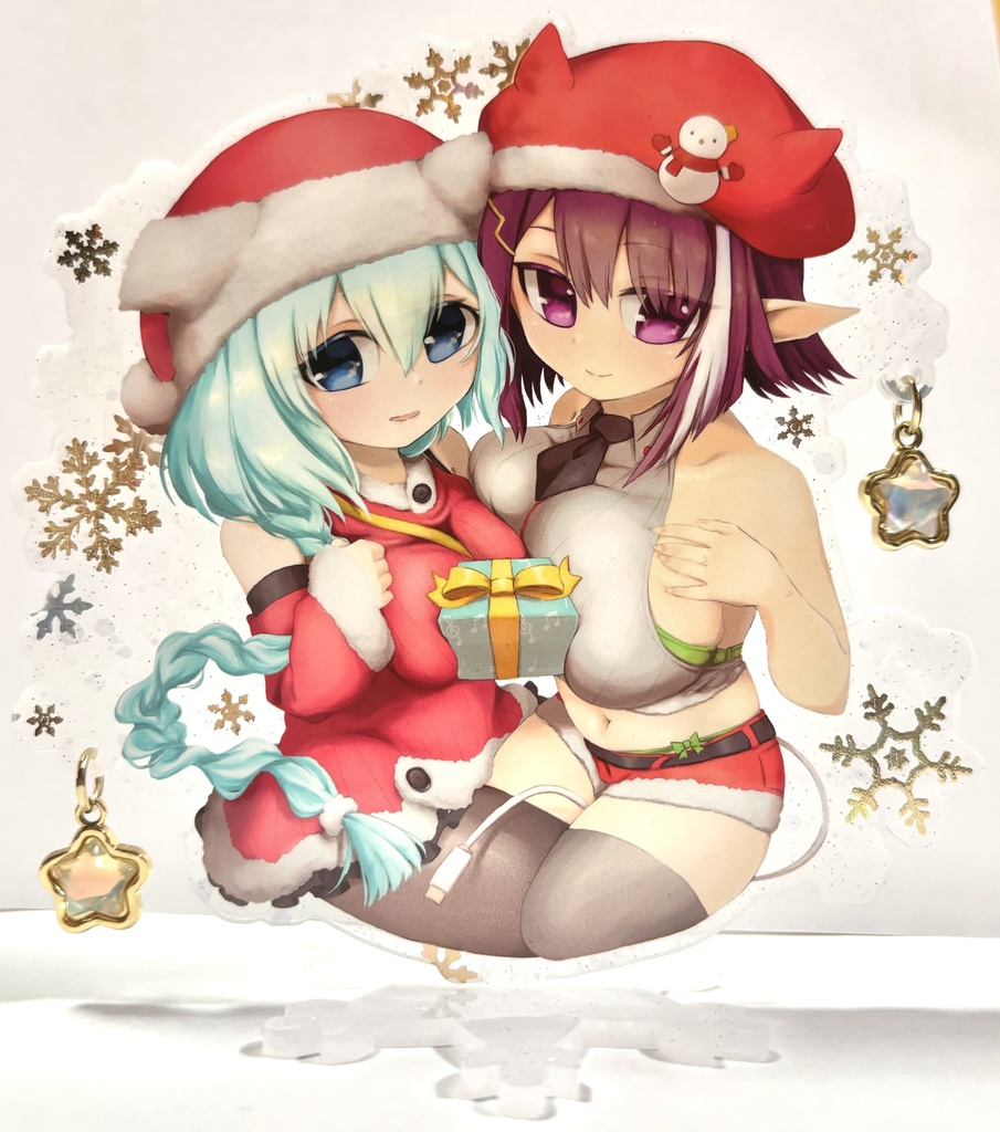 氷雪ちゃん&カノンちゃん(クリスマス)片面アクリルスタンド