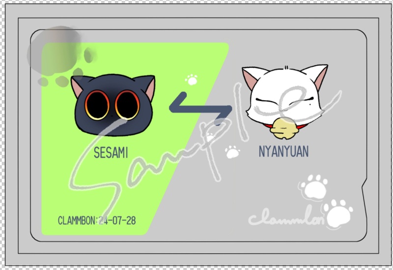 ネコチャン刺繍ポーチ