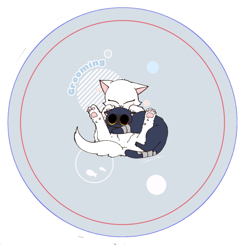 ねこねこ白雲石コースター