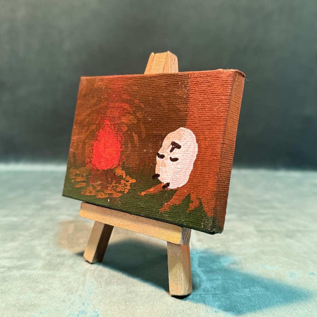 焚き火とひつじ