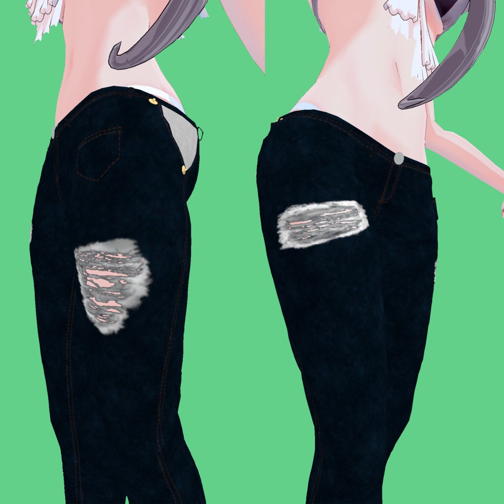 ダメージジーンズ with Tシャツ (Veera-Suratka ヴィーラ・スラートカ 対応)ーDamage Jeans