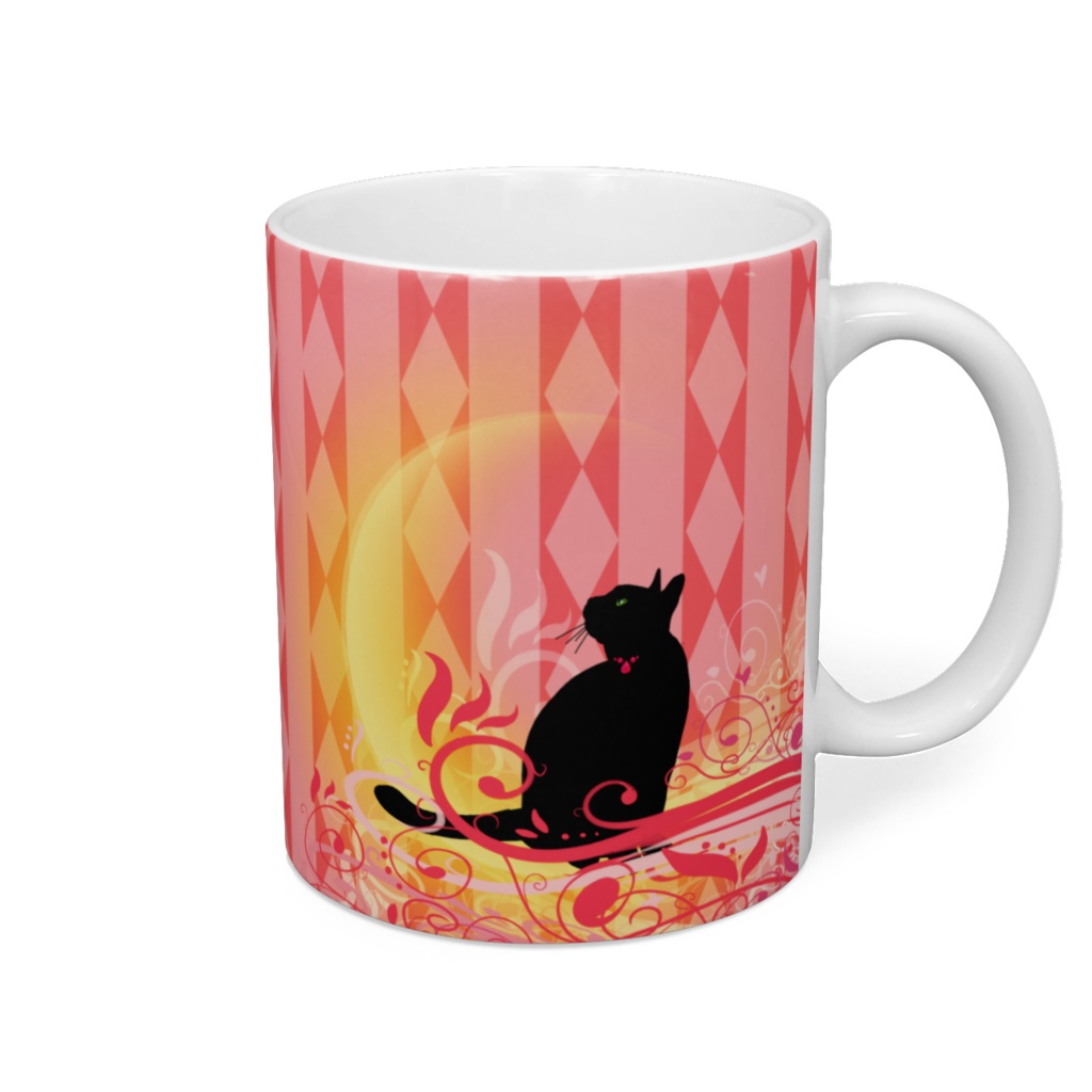 黒猫マグカップ