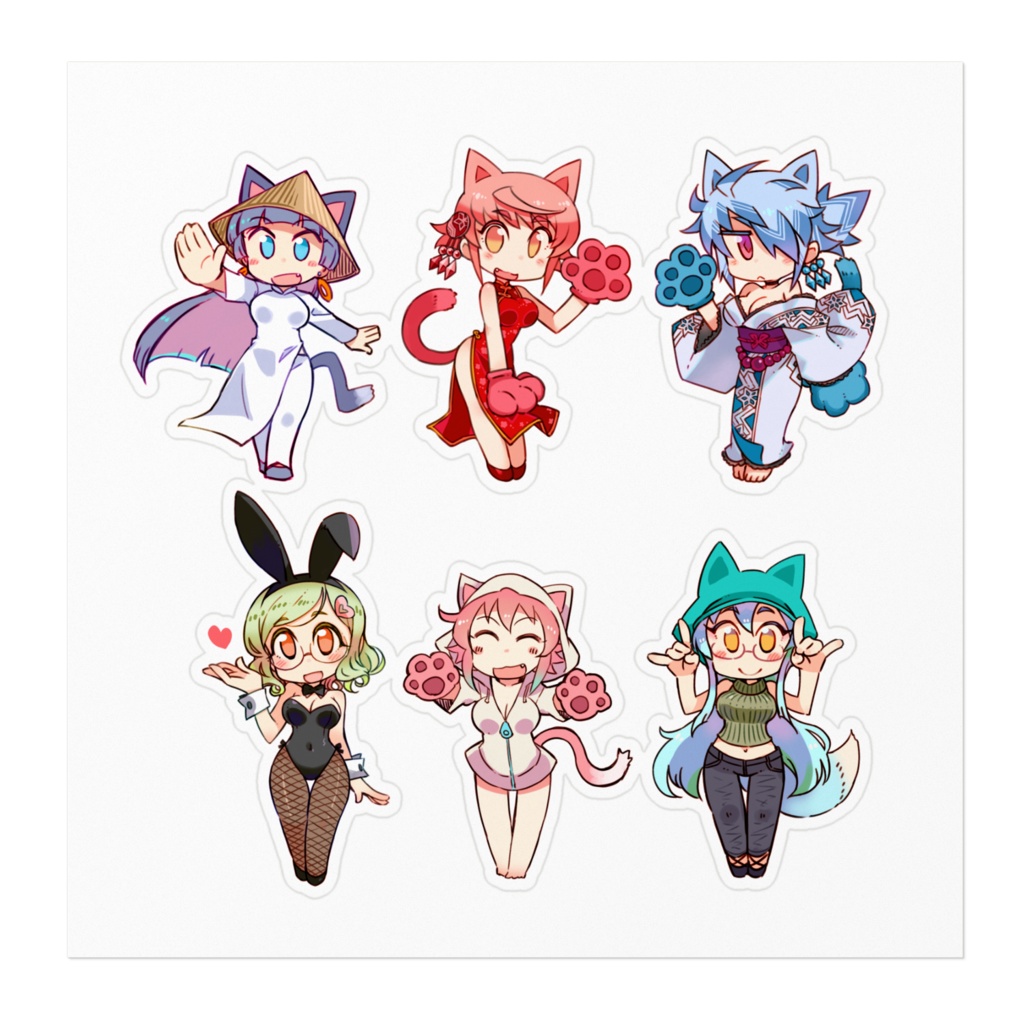 ちびキャラステッカー