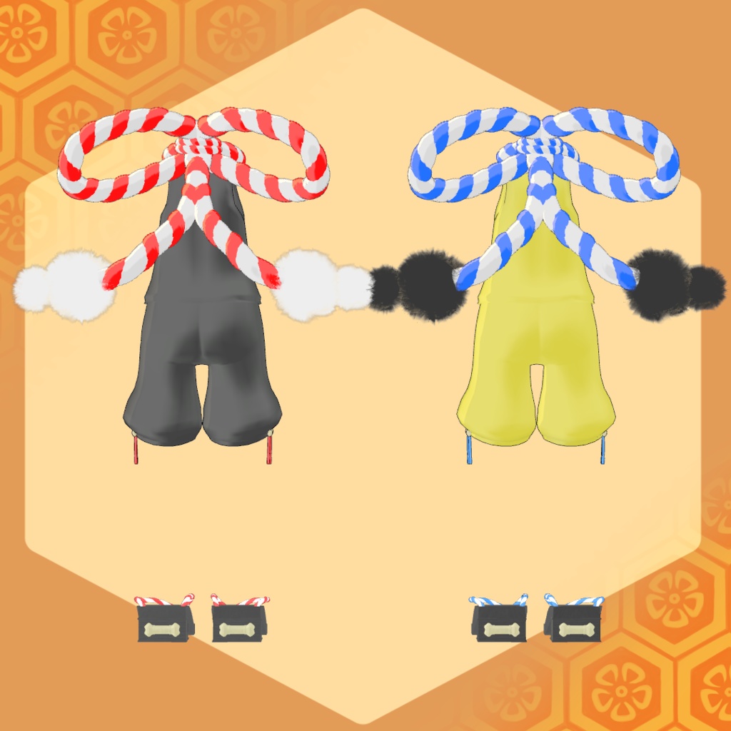 【まめひなた対応】狩衣風狛犬衣装:kamuy【ゆめかわもあるよ】