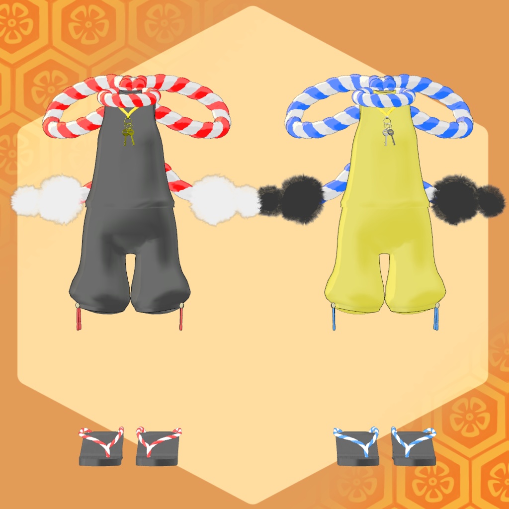 【まめひなた対応】狩衣風狛犬衣装:kamuy【ゆめかわもあるよ】