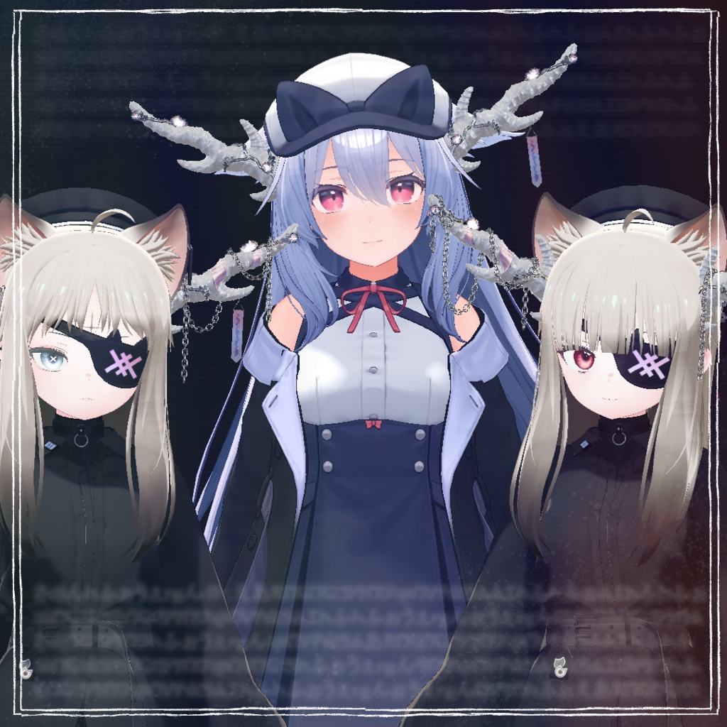 【VRC】角型寄生アクセサリー:Nebula【複数アバター対応可能】