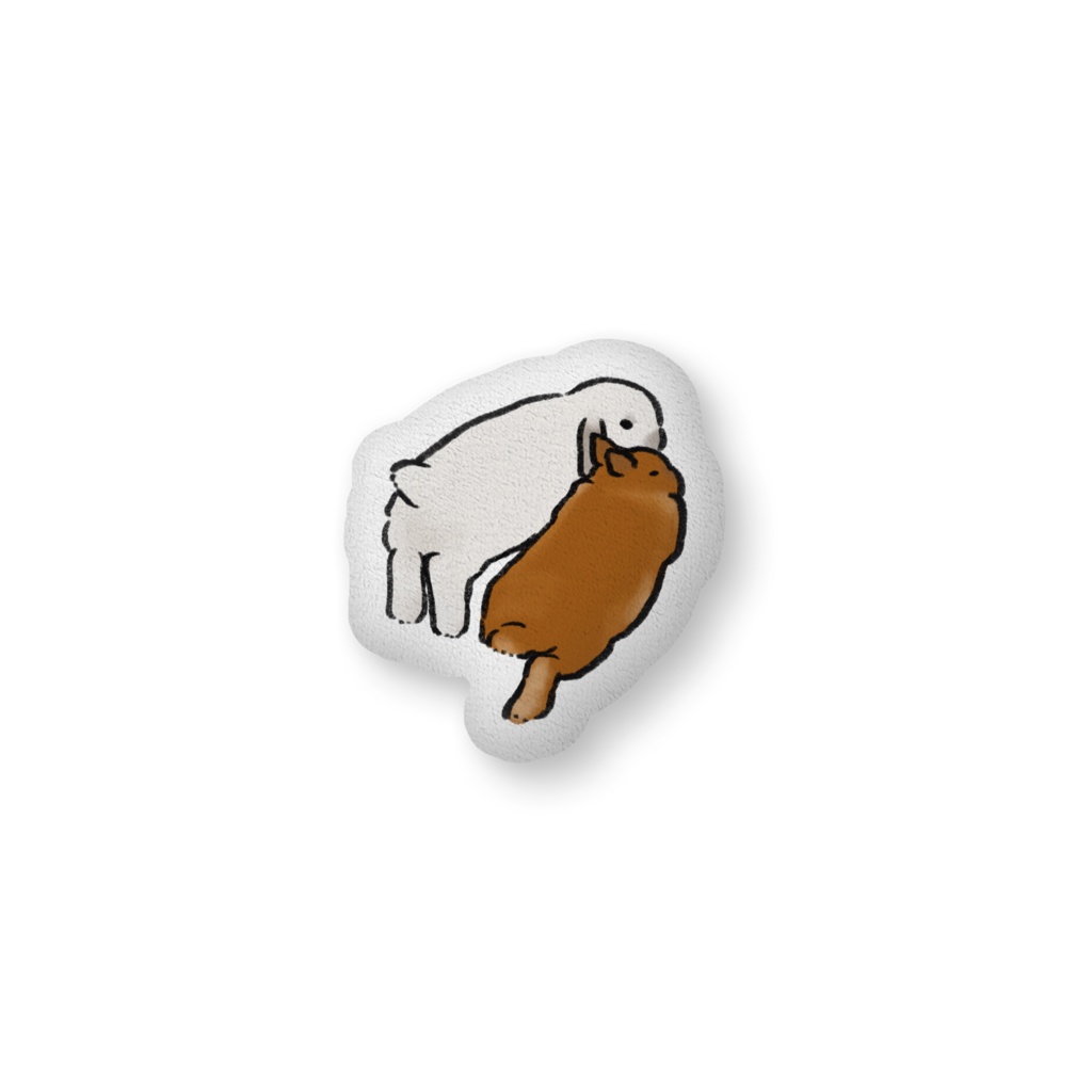 仲良しうさぎさんクッション