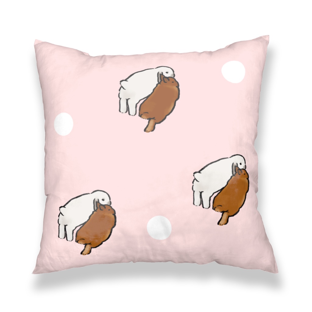 仲良しうさぎさんクッション