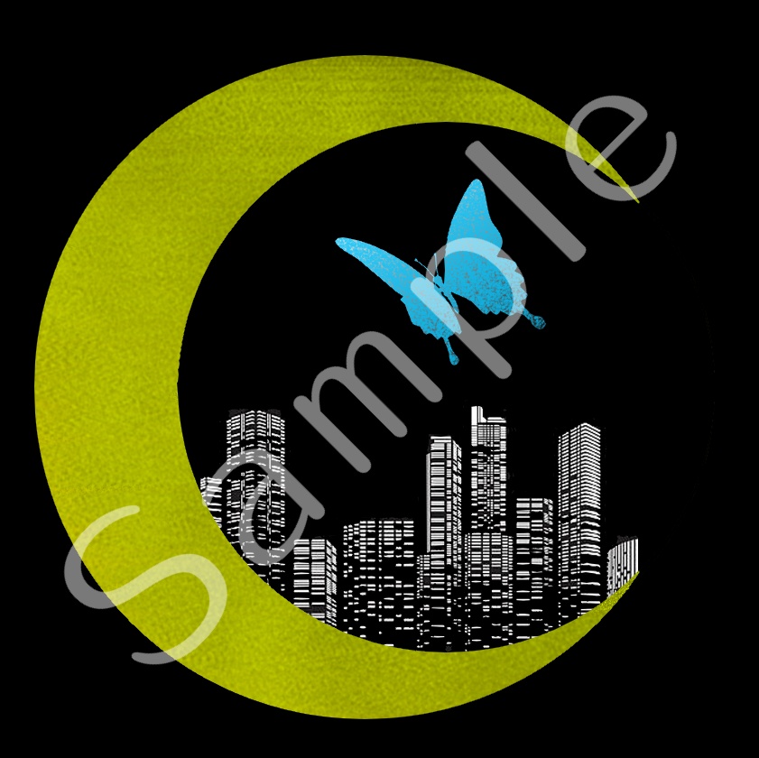 【iPhoneケース】静かな街、蝶と夜