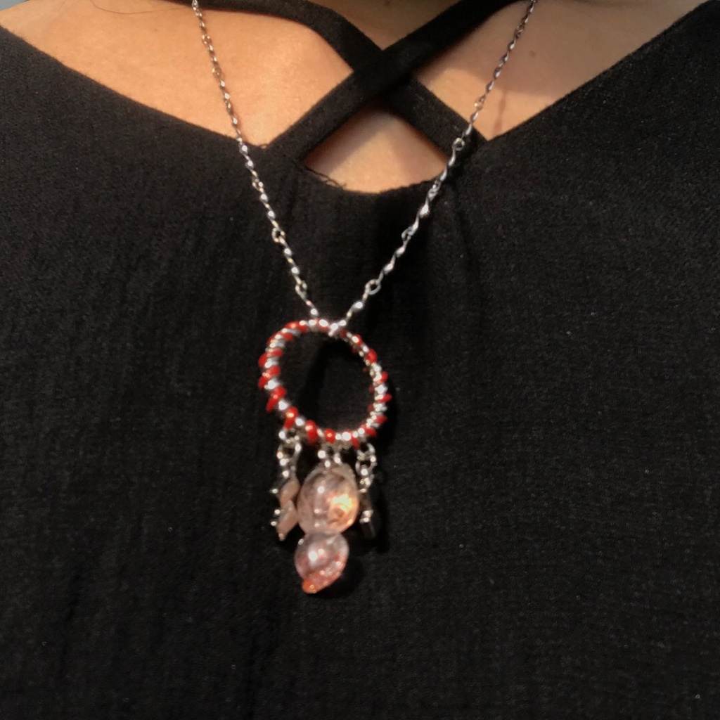 天然石 狐 稻荷神 莓水晶 ストロベリークォーツ ピンクスーパーセブン 指輪/ ブレスレット