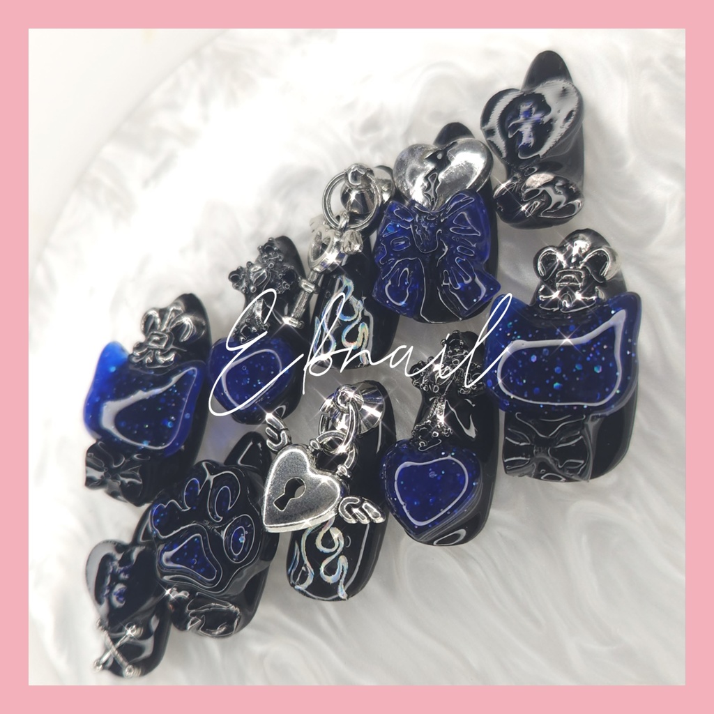 ネイルチップ 地雷系 量産型 サブカル ガーリー 天使界隈 ゴテゴテ 病みカワ