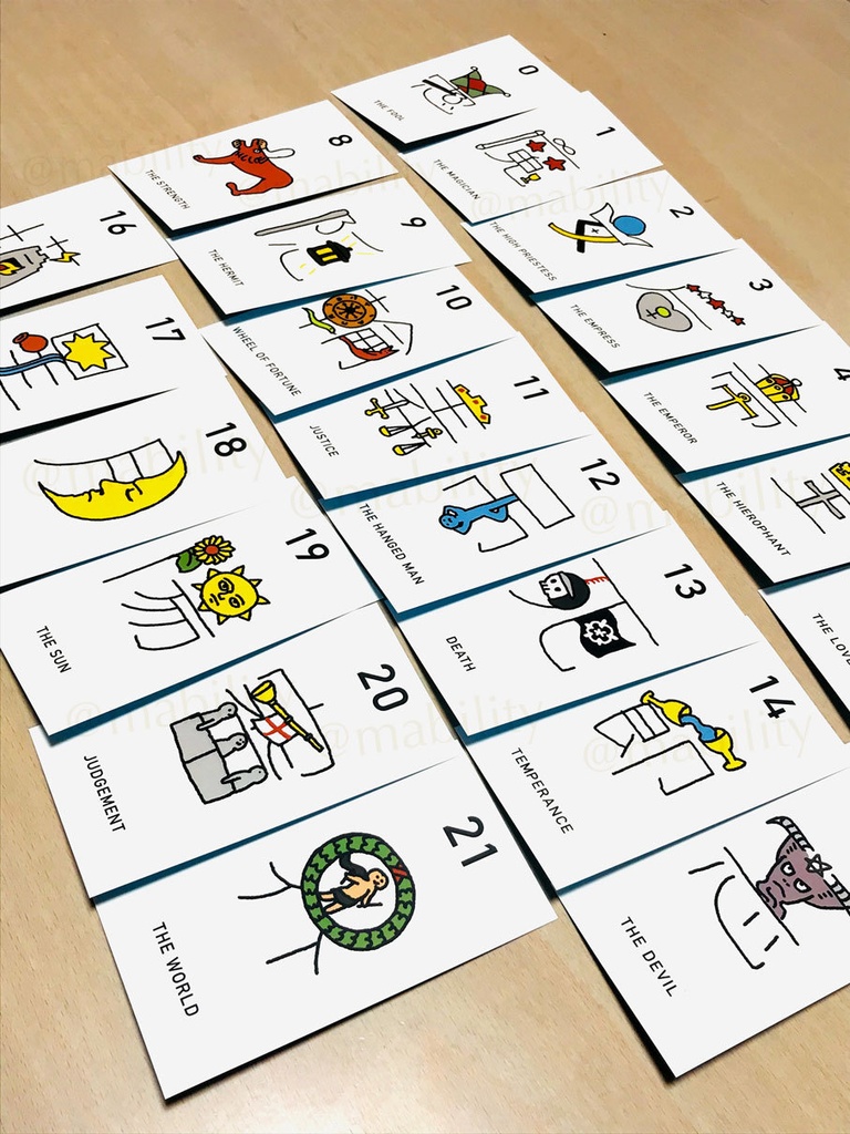 漢字タロット(大アルカナ22枚のみ)