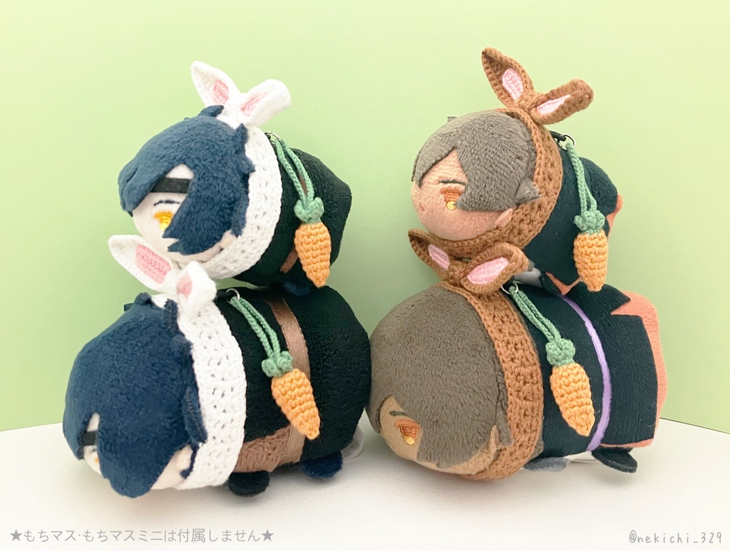 もち守&こもち守*うさみみりぼん(にんじんつき)*