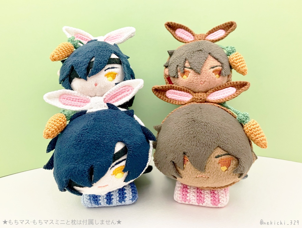もち守&こもち守*うさみみりぼん(にんじんつき)*
