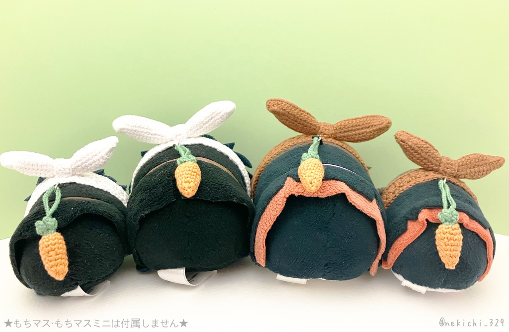 もち守&こもち守*うさみみりぼん(にんじんつき)*