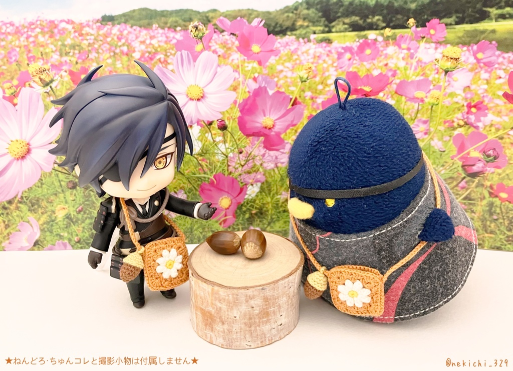 ねん守&ちゅん守*こすもすポシェット(どんぐりつき)*