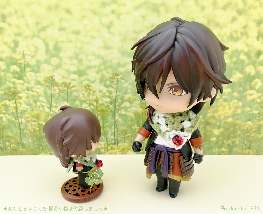 ねん守&こえ守*はっぱのすかーふ(てんとうむし付き)*