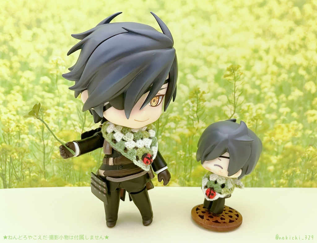 ねん守&こえ守*はっぱのすかーふ(てんとうむし付き)*