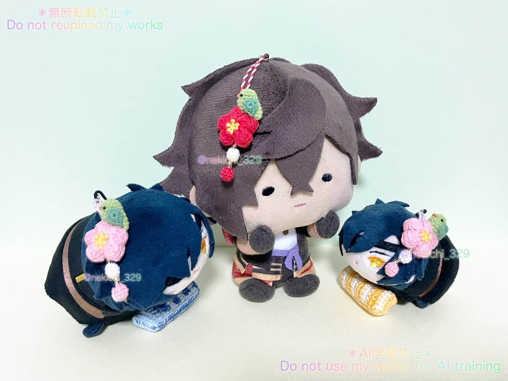 もち守&こもち守&んま守*うめとうぐいすのお飾り*