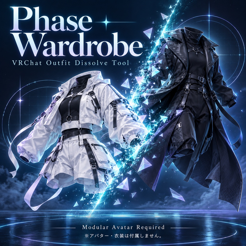 【VRChat／MA対応】Phase Wardrobe｜多衣装ディゾルブ切り替えツール