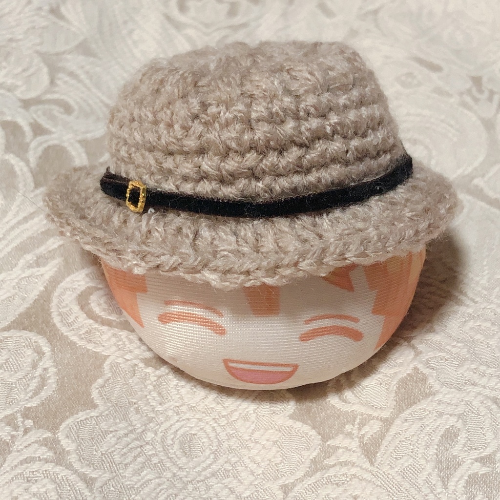 お花みたいな帽子(ブラウンベルト)