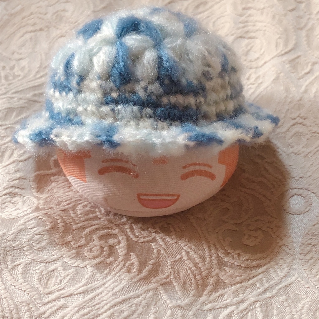 お花いっぱい帽子(あおぞら)