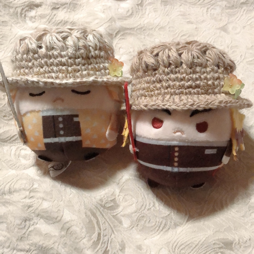 お花いっぱい麦わら帽子☆ふわコロりんサイズ