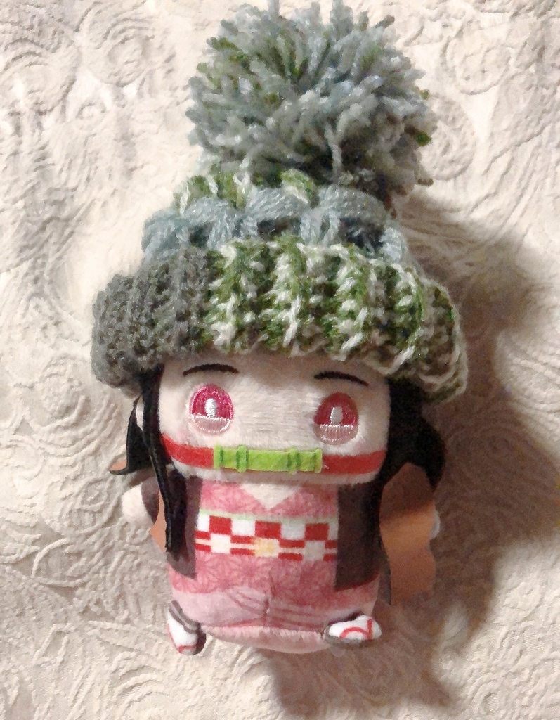 お花のぽんぽんニット帽(春夏秋冬シリーズ)