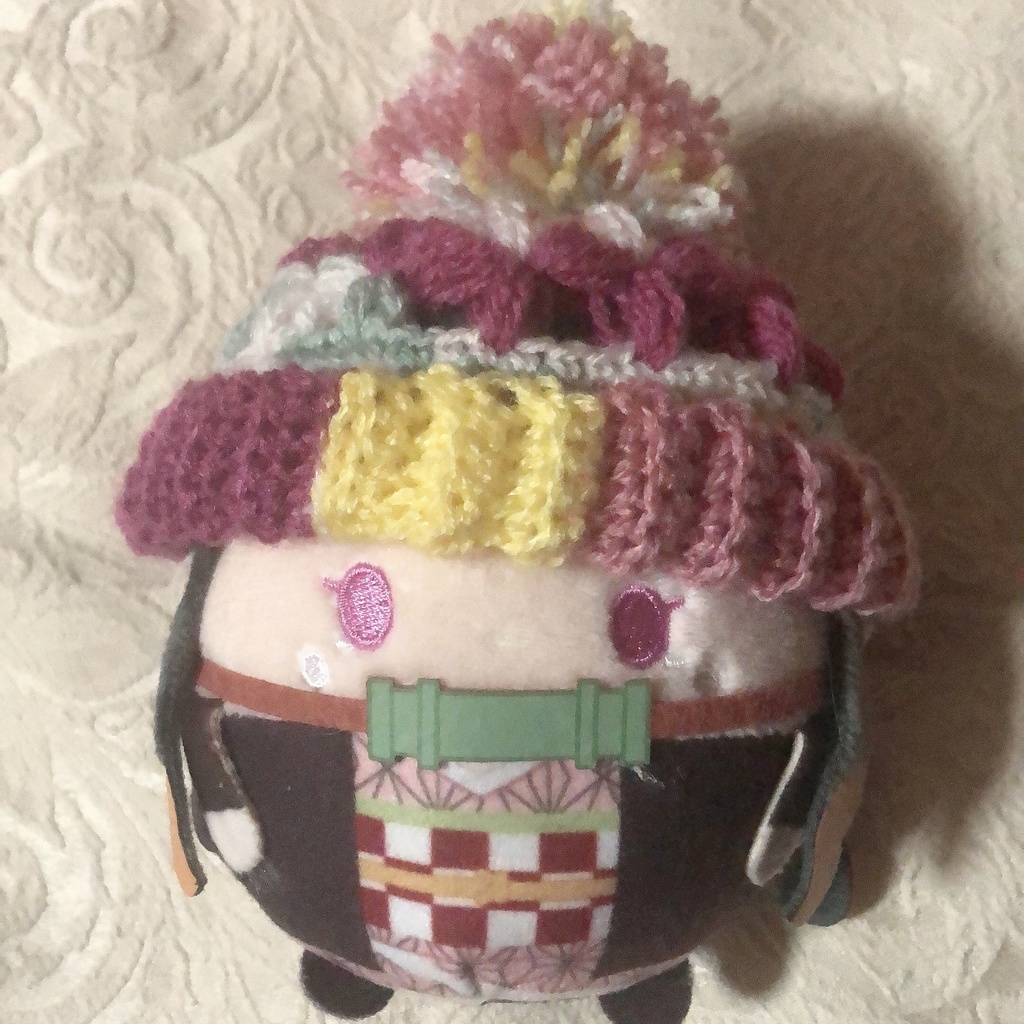 お花のぽんぽんニット帽(春夏秋冬シリーズ)ふわコロりんサイズ