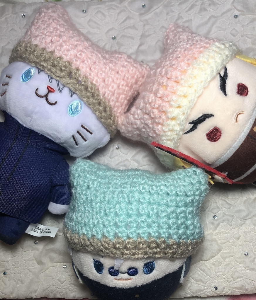 ねこみみニット帽（チョコミントと いちごミルク）ふわコロりんサイズ