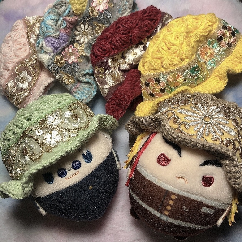 まわりが刺繍の帽子☆ふわコロりんサイズ