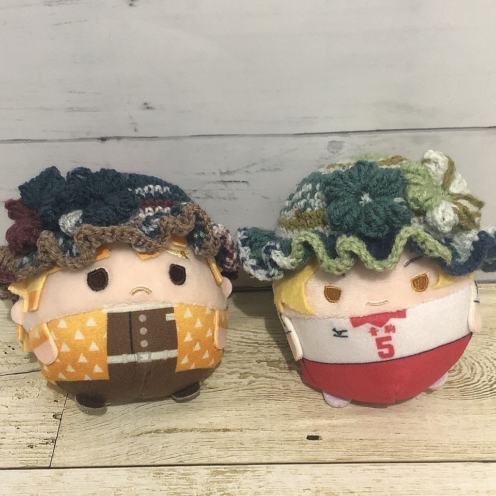 ぷっくりお花のフリル帽子☆ふわコロりんサイズ