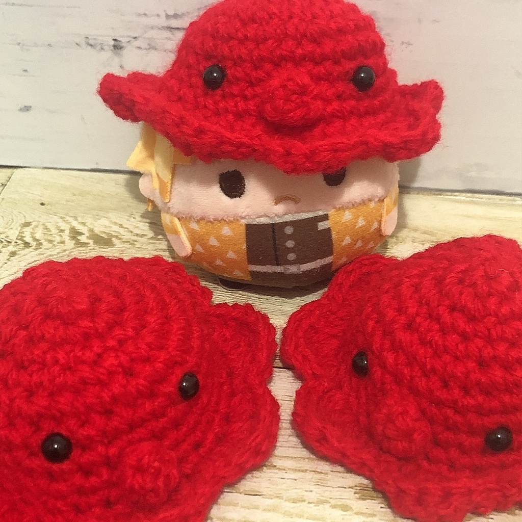 お花みたいな たこｻﾝ帽子🐙