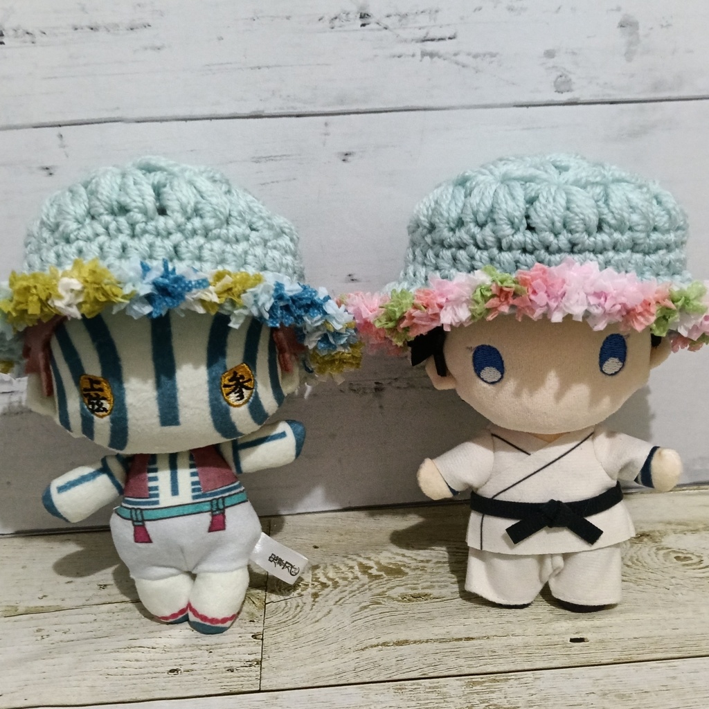 お花いっぱい帽子☆ゆらふわぬいサイズ